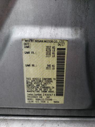 Photo 10 from auction – 2017 NISSAN ALTIMA 2.5 with VIN 1N4AL3AP8HC244973