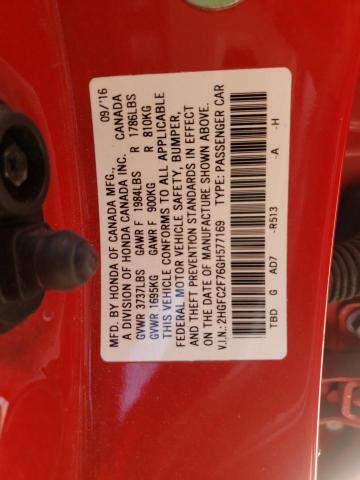 Photo 10 from auction – 2016 HONDA CIVIC EX with VIN 2HGFC2F76GH577169