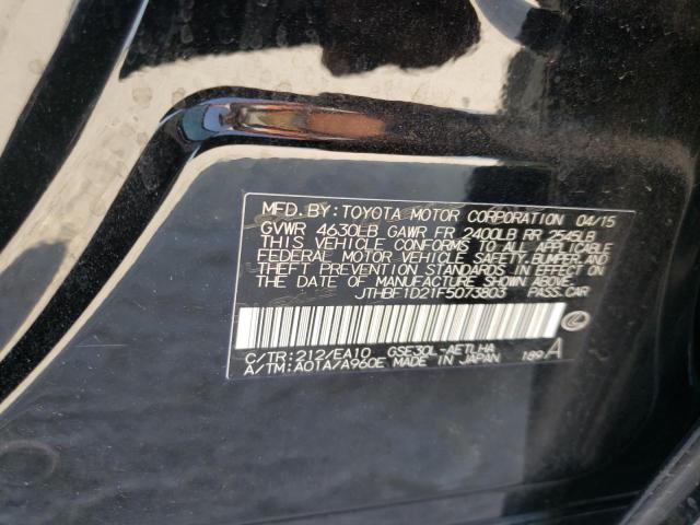 Photo 10 from auction – 2015 LEXUS IS 250 with VIN JTHBF1D21F5073803