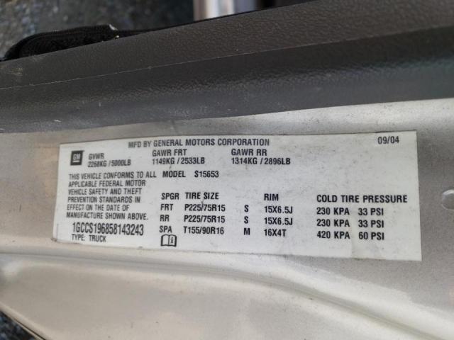 Photo 10 from auction – 2005 CHEVROLET COLORADO with VIN 1GCCS196858143243