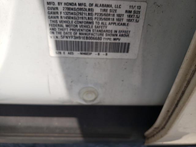 Photo 10 from auction – 2014 HONDA PILOT TOUR with VIN 5FNYF3H91EB006680