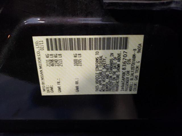 Photo 10 from auction – 2011 NISSAN MAXIMA S with VIN 1N4AA5APXBC836707