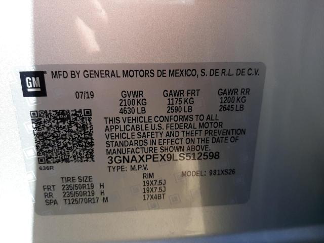 Photo 10 from auction – 2020 CHEVROLET EQUINOX PR with VIN 3GNAXPEX9LS512598