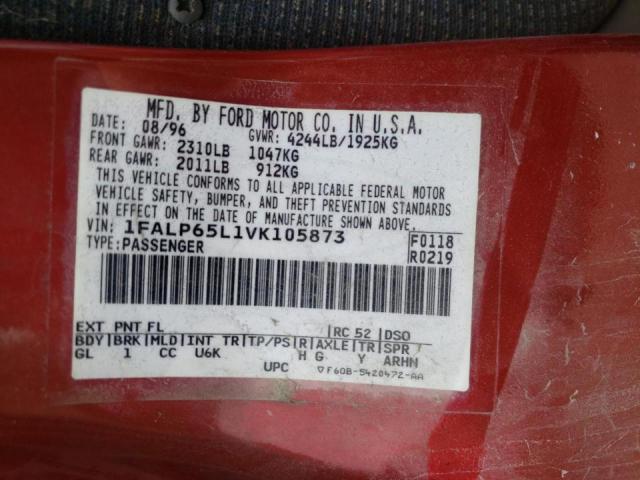 Photo 10 from auction – 1997 FORD CONTOUR BA with VIN 1FALP65L1VK105873