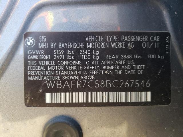 Photo 10 from auction – 2011 BMW 535 I with VIN WBAFR7C58BC267546