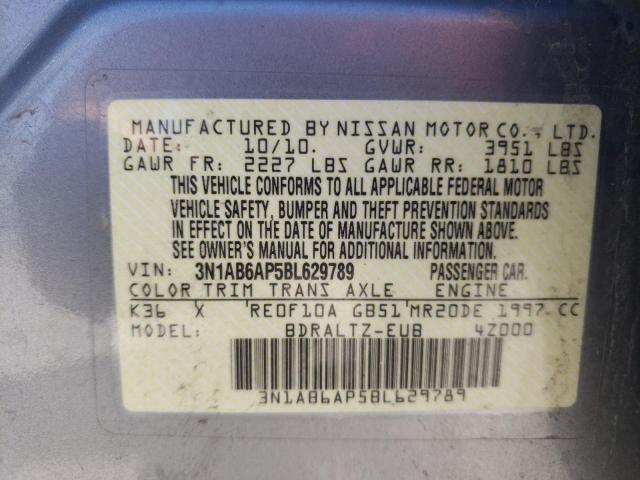 Photo 10 from auction – 2011 NISSAN SENTRA 2.0 with VIN 3N1AB6AP5BL629789