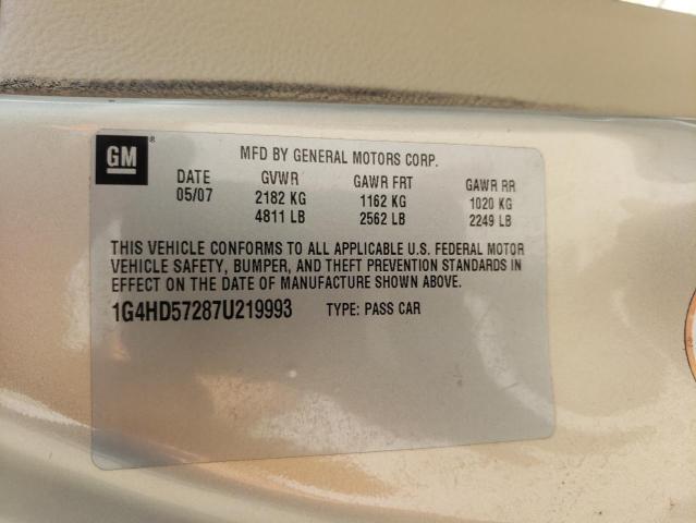 Photo 10 from auction – 2007 BUICK LUCERNE CX with VIN 1G4HD57287U219993