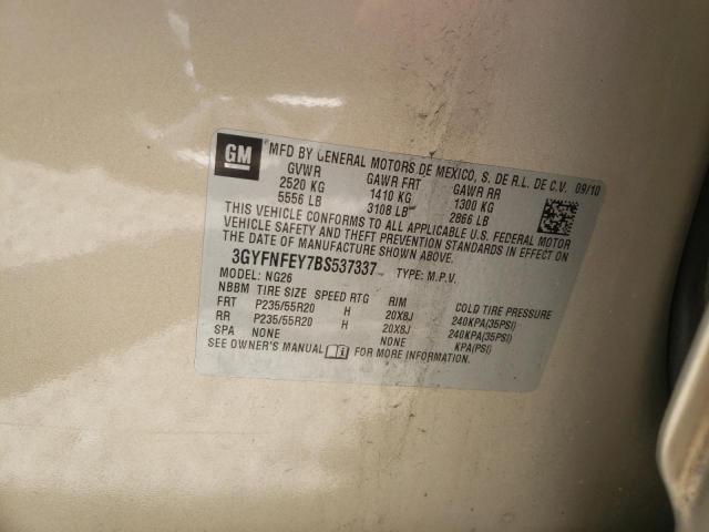 Photo 10 from auction – 2011 CADILLAC SRX PREMIU with VIN 3GYFNFEY7BS537337