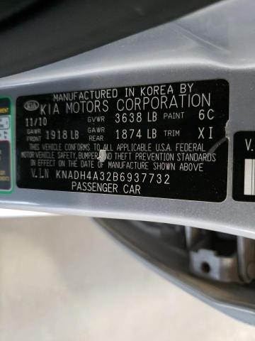 Photo 10 from auction – 2011 KIA RIO with VIN KNADH4A32B6937732