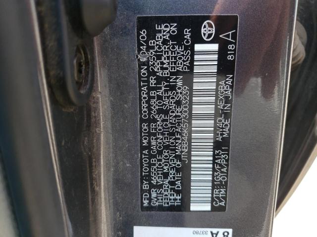 Photo 10 from auction – 2007 TOYOTA CAMRY HYBR with VIN JTNBB46K573003239