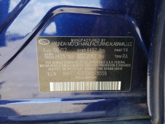 Photo 10 from auction – 2013 HYUNDAI SONATA SE with VIN 5NPEC4AB7DH578559
