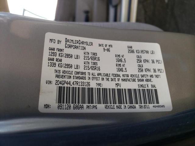 Photo 10 from auction – 2007 DODGE GRAND CARA with VIN 2D4GP44L47R133126