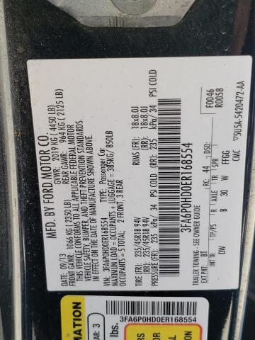 Photo 10 from auction – 2014 FORD FUSION SE with VIN 3FA6P0HD0ER168554