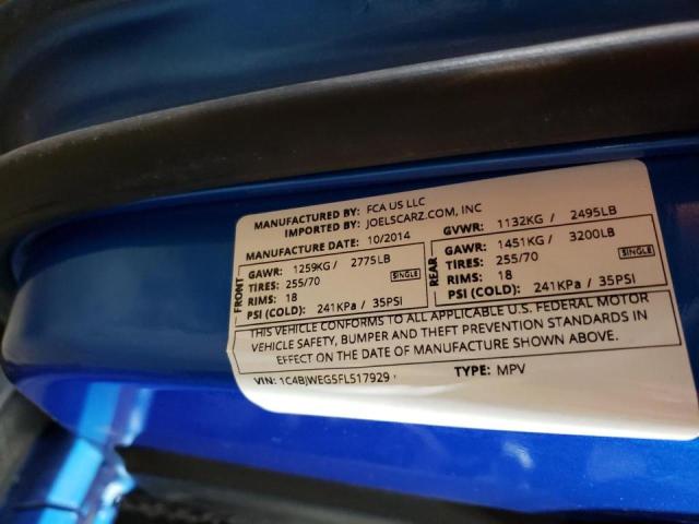 Photo 10 from auction – 2015 JEEP WRANGLER U with VIN 1C4BJWEG5FL517929