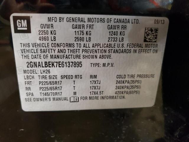 Photo 10 from auction – 2014 CHEVROLET EQUINOX LT with VIN 2GNALBEK7E6137895