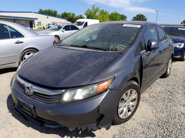 Photo 2 from auction – 2012 HONDA CIVIC LX with VIN 19XFB2F52CE372163