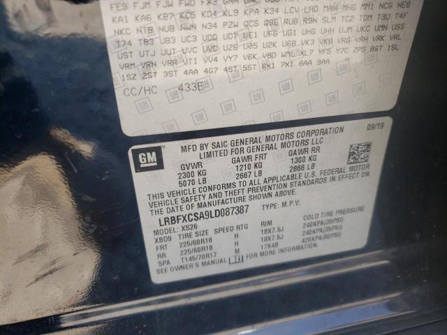 Photo 10 from auction – 2020 BUICK ENVISION E with VIN LRBFXCSA9LD087387