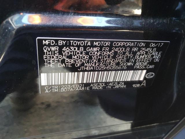 Photo 10 from auction – 2017 LEXUS IS 200T with VIN JTHBA1D25H5055676