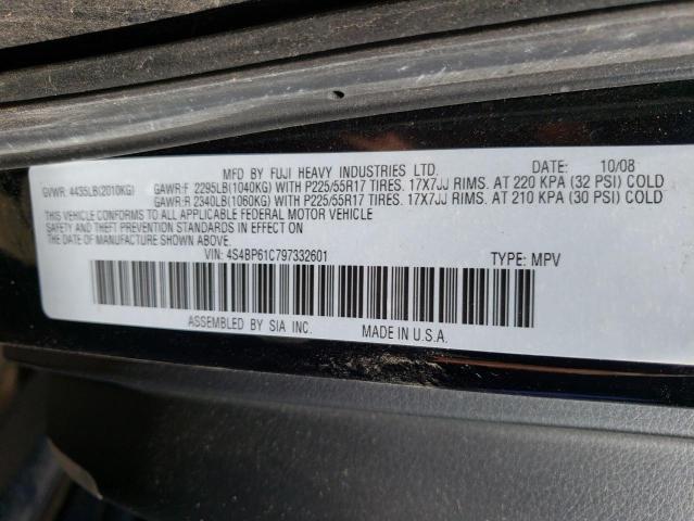 Photo 10 from auction – 2009 SUBARU OUTBACK 2. with VIN 4S4BP61C797332601