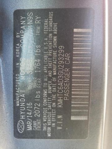 Photo 10 from auction – 2016 HYUNDAI VELOSTER with VIN KMHTC6AD3GU293299