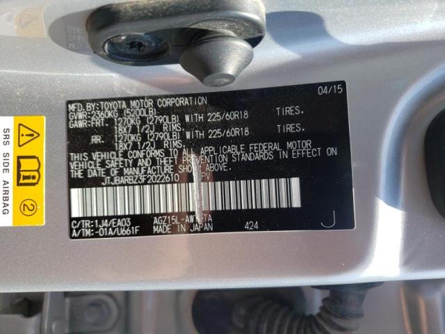 Photo 10 from auction – 2015 LEXUS NX 200T with VIN JTJBARBZ3F2022610