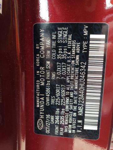 Photo 10 from auction – 2017 HYUNDAI TUCSON SE with VIN KM8J23A40HU346342