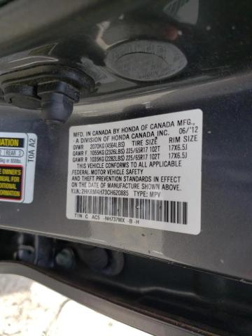 Photo 10 from auction – 2012 HONDA CR-V EXL with VIN 2HKRM4H73CH620885