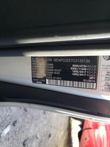 Photo 10 from auction – 2016 MERCEDES-BENZ METRIS with VIN WD4PG2EE7G3133136