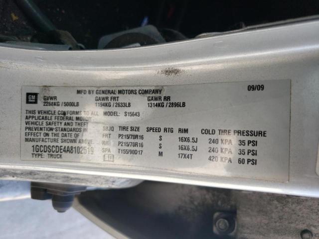 Photo 10 from auction – 2010 CHEVROLET COLORADO L with VIN 1GCDSCDE4A8102519