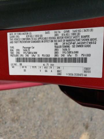Photo 10 from auction – 2016 FORD FIESTA TIT with VIN 3FADP4FJ4GM174932
