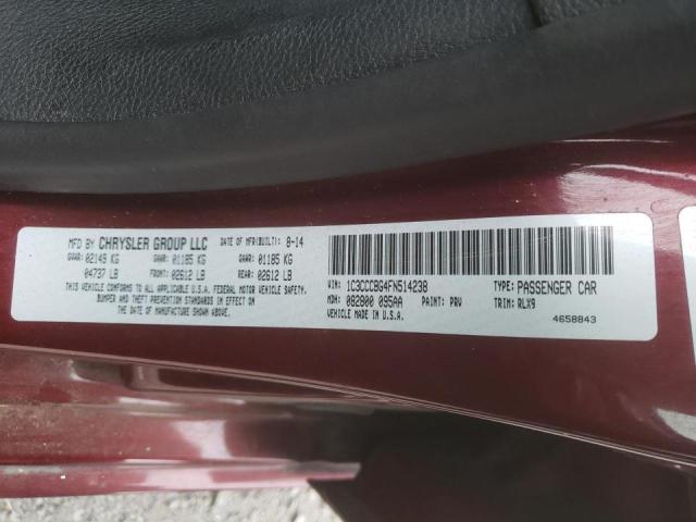 Photo 10 from auction – 2015 CHRYSLER 200 S with VIN 1C3CCCBG4FN514238