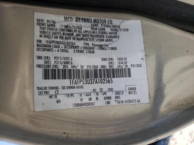 Photo 10 from auction – 2007 FORD TAURUS SE with VIN 1FAFP53U37A102565