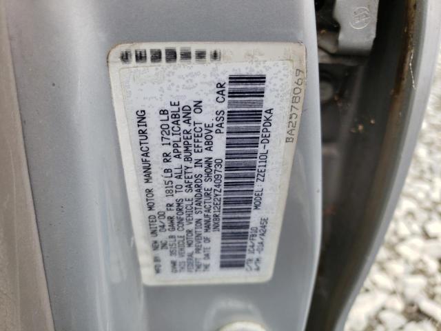 Zdjęcie 10 z aukcji – 2000 TOYOTA COROLLA VE z VIN 1NXBR12E2YZ409730