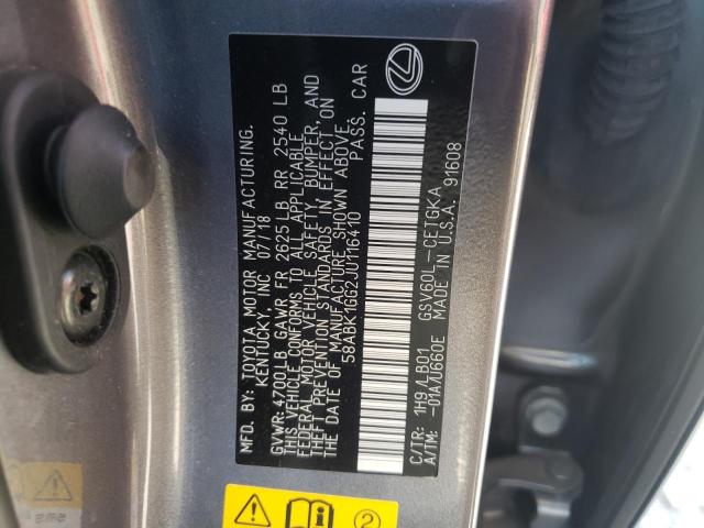 Photo 10 from auction – 2018 LEXUS ES 350 with VIN 58ABK1GG2JU116410