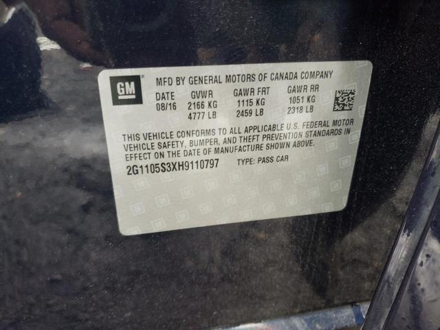 Photo 10 from auction – 2017 CHEVROLET IMPALA LT with VIN 2G1105S3XH9110797