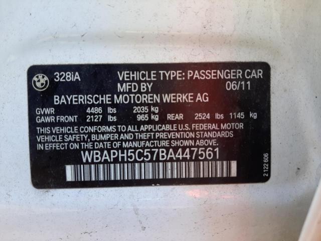 Photo 10 from auction – 2011 BMW 328 I SULE with VIN WBAPH5C57BA447561
