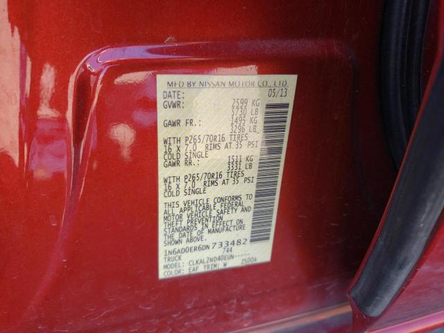 Photo 10 from auction – 2013 NISSAN FRONTIER S with VIN 1N6AD0ER6DN733482