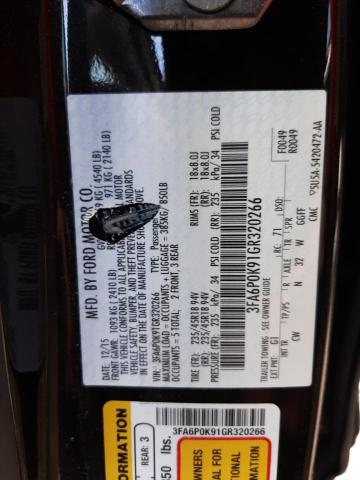 Photo 10 from auction – 2016 FORD FUSION TIT with VIN 3FA6P0K91GR320266
