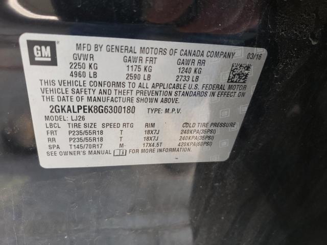 Photo 10 from auction – 2016 GMC TERRAIN SL with VIN 2GKALPEK8G6300180