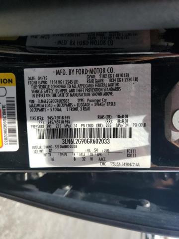 Photo 10 from auction – 2016 LINCOLN MKZ with VIN 3LN6L2G90GR602033