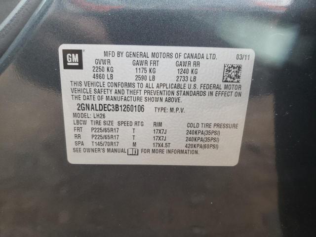 Photo 10 from auction – 2011 CHEVROLET EQUINOX LT with VIN 2GNALDEC3B1260106