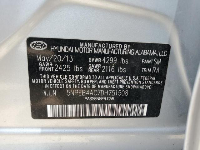 Photo 10 from auction – 2013 HYUNDAI SONATA GLS with VIN 5NPEB4AC7DH751508