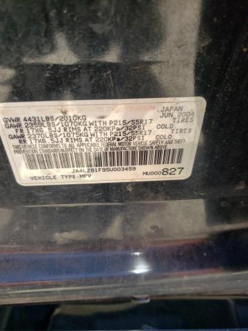 Photo 10 from auction – 2005 MITSUBISHI OUTLANDER with VIN JA4LZ81F95U003459