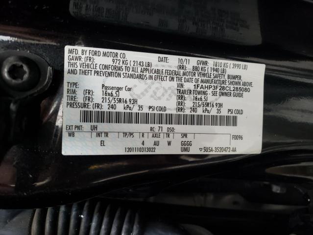 Photo 10 from auction – 2012 FORD FOCUS SE with VIN 1FAHP3F28CL285080