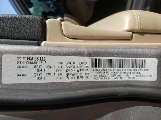 Photo 10 from auction – 2015 JEEP GRAND CHER with VIN 1C4RJEAG4FC166977