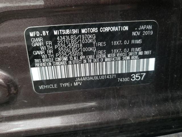Photo 10 from auction – 2020 MITSUBISHI OUTLANDER with VIN JA4AR3AU9LU014371