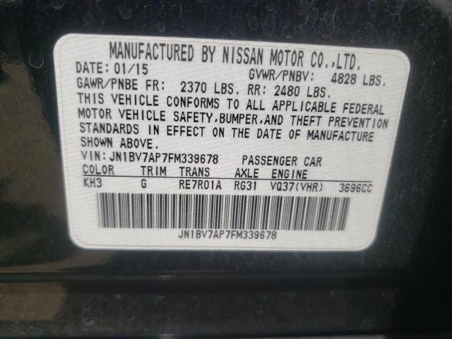 Photo 10 from auction – 2015 INFINITI Q50 BASE with VIN JN1BV7AP7FM339678
