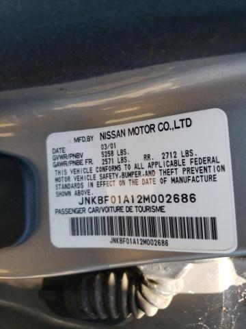 Photo 10 from auction – 2002 INFINITI Q45 with VIN JNKBF01A12M002686