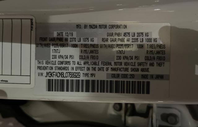 Photo 10 from auction – 2020 MAZDA CX-5 TOURI with VIN JM3KFACM8L0768929