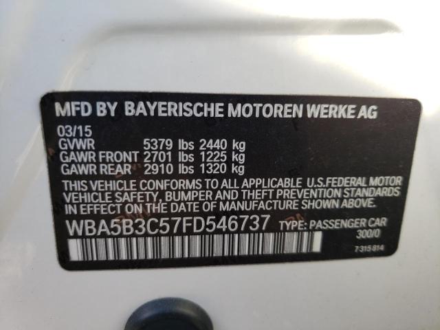 Photo 10 from auction – 2015 BMW 535 XI with VIN WBA5B3C57FD546737